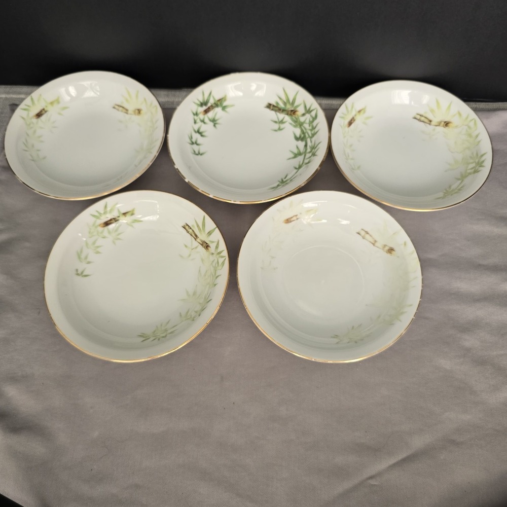 HIRA Fine China Tah-Kay Pattern Dessert Bowls 5 Piece Set Japan